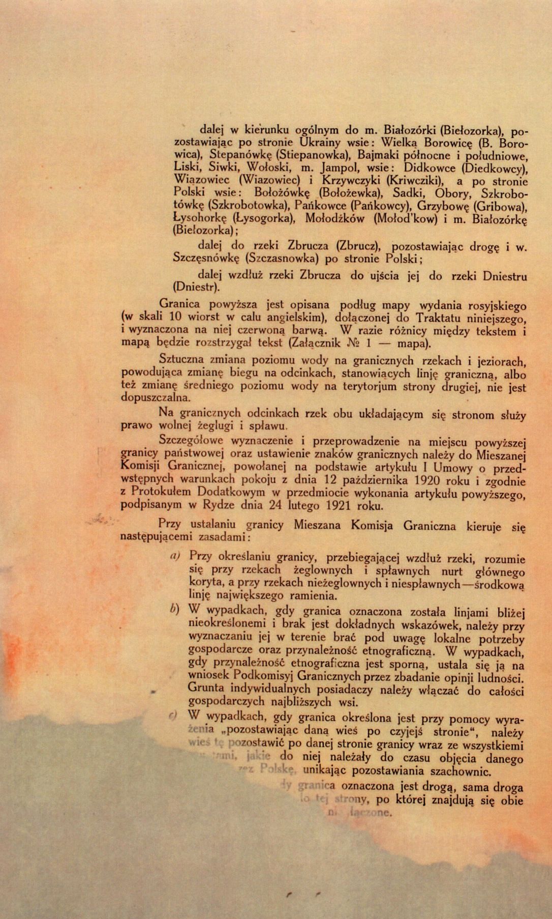 Traktat Pokoju między Polską a Rosją i Ukrainą podpisany w Rydze dnia 18 marca 1921 roku, s. 6, MSZ, sygn. 6739.